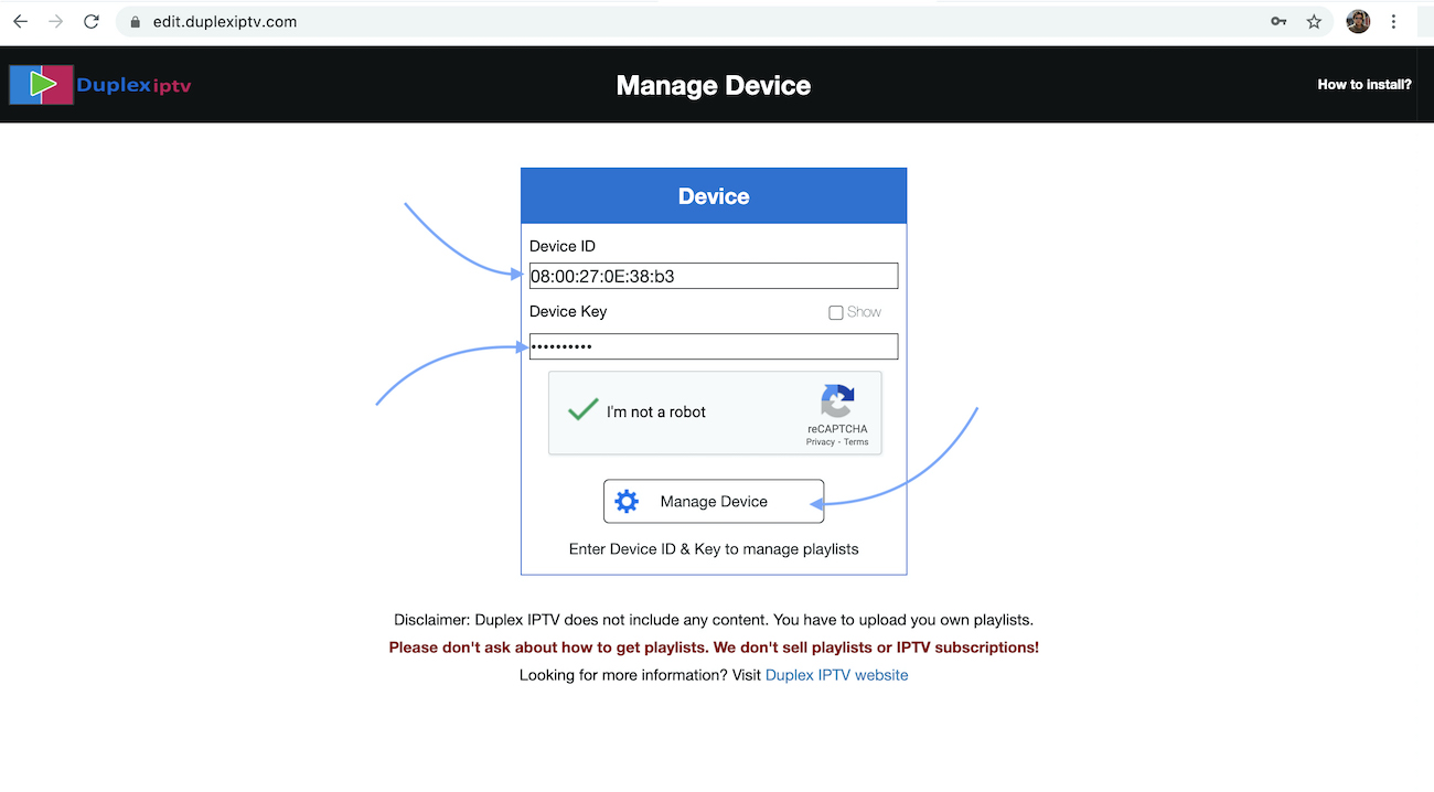 duplex iptv step 02